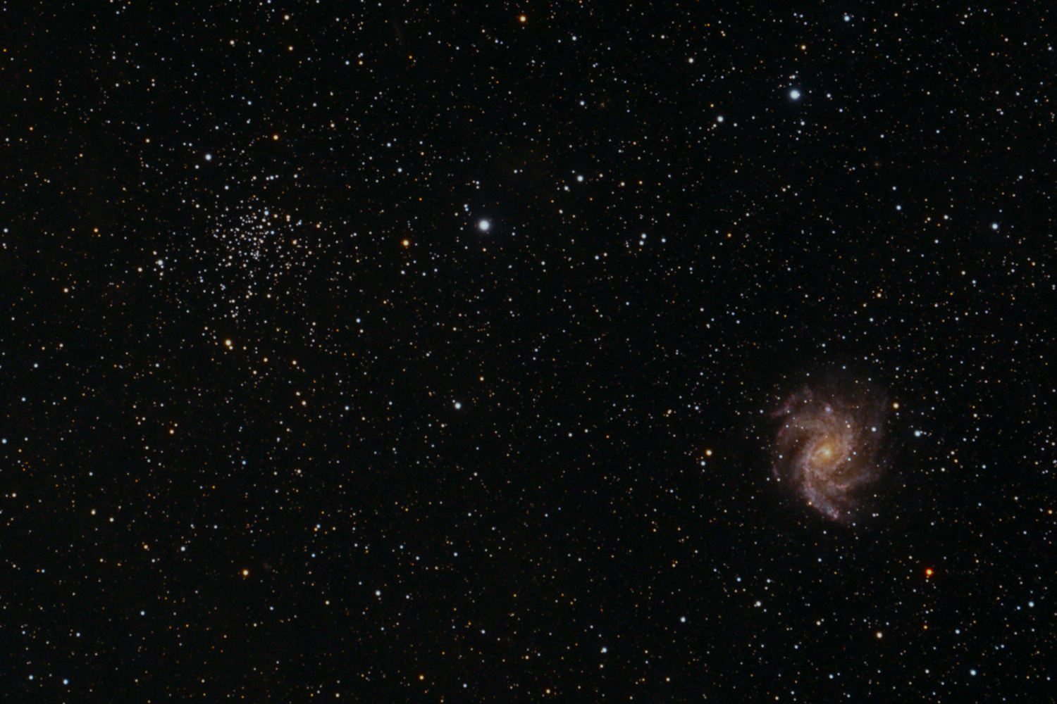 NGC 6939 and NGC 6946, The Fireworks Galaxy